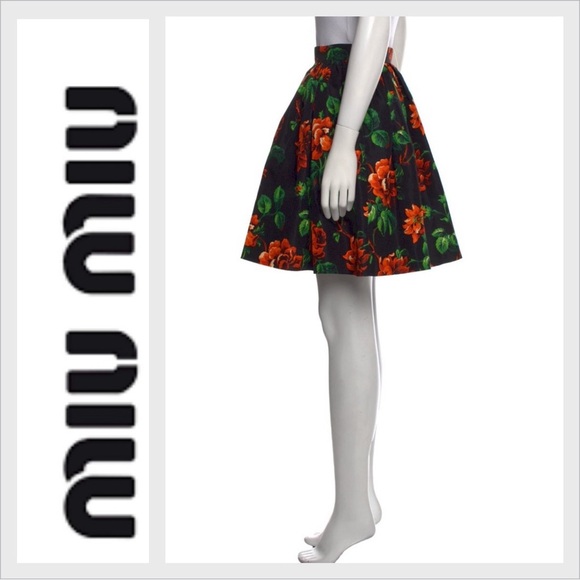 Mui Miu floral skirt L - Picture 1 of 8